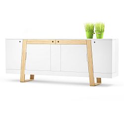 Biela komoda Absynth Magh, dĺžka 226 cm