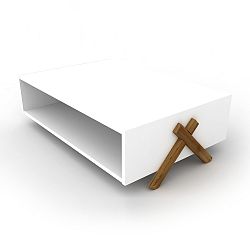 Biely konferenčný stolík Rafevi Kipp
