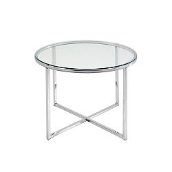 Biely odkladací stolík Actona Cross, ⌀ 55 cm