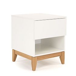 Biely odkladací stolík Woodman Blanco