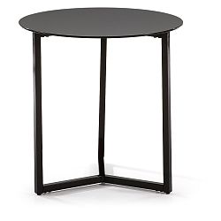Čierny odkladací stolík La Forma Marae, ⌀ 50 cm