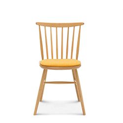 Drevená stolička so žltým polstrovaním Fameg Amleth