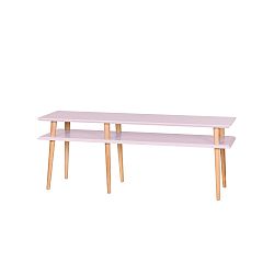 Ružový konferenčný stolík Ragaba Mugo, 139 cm