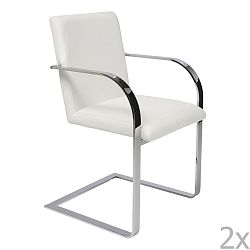 Sada 2 bielych stoličiek Kare Design Candodo