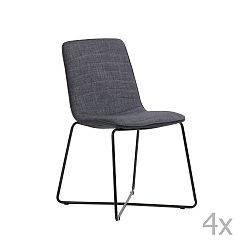 Sada 2 sivých stoličiek Design Twist Ibiza