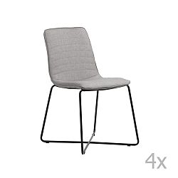 Sada 4 béžových stoličiek Design Twist Ibiza