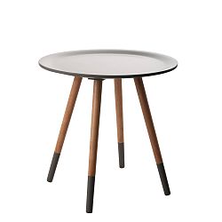 Sivý odkladací stolík Zuiver Two Tone