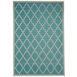 Tyrkysový vysokoodolný koberec Webtappeti Intreccio Turquoise, 135 x 190 cm