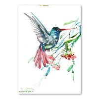 Autorský plagát Humming Bird Flowers od Surena Nersisyana, 42 x 30 cm