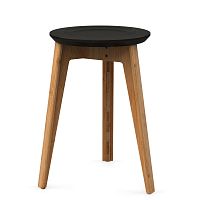 Bambusová stolička s čiernym sedadlom z bukového dreva We Do Wood Button
