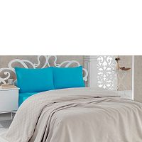 Bavlnená prikrývka cez posteľ Pique Beige, 200 x 240 cm