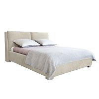 Béžová dvojlôžková posteľ Mazzini Beds Vicky, 180 × 200 cm
