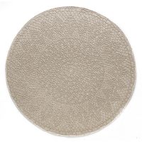 Béžový okrúhly koberec Art For Kids Crochet, ⌀ 135 cm