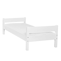 Biela detská jednolôžková posteľ z masívneho bukového dreva Mobi furniture Mia, 200 × 90 cm