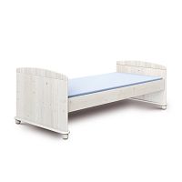 Biela detská posteľ z borovicového dreva Faktum Tomi, 90 × 200 cm