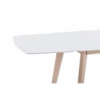 Biela drevená prídavná doska k jedálenskému stolu Folke Sanna, 45 x 90 cm