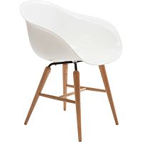 Biela jedálenská stolička Kare Design Armlehe Forum