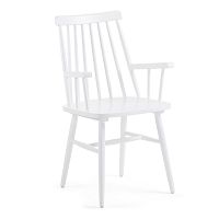 Biela jedálenská stolička z dreva kaučukovníka La Forma Kristie