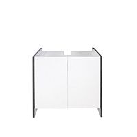 Biela kúpeľňová skrinka so sivým korpusom Symbiosis Auben, výška 59,2 cm