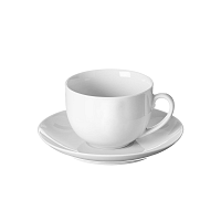 Biela šálka na čaj s tanierikom Price & Kensington Simplicity, 180 ml