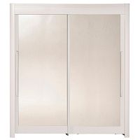 Biela šatníková skriňa s posuvnými dverami Parisot Adorlée, šírka 180 cm