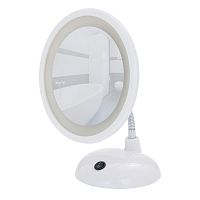 Biele kozmetické zrkadlo s LED svetlom Wenko Style