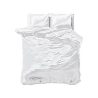 Biele obliečky zo saténového mikroperkálu na dvojlôžko Sleeptime, 240 × 220 cm