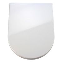 Biele WC sedadlo s jednoduchým zatváraním Wenko Premium Palma, 46,5 x 35,7 cm