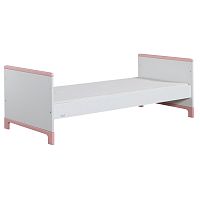 Bielo-ružová detská posteľ Pinio Mini, 160 × 70 cm