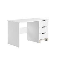 Bielo-sivý písací stôl Pinio Mini, dĺžka 120 cm