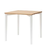 Biely jedálenský stôl Ragaba TRIVENTI, 80 × 80 cm