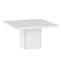 Biely jedálenský stôl s doskou z mramoru TemaHome Dusk
