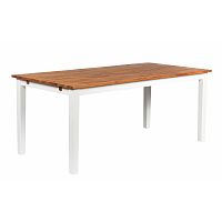 Biely jedálenský stôl z masívneho dubového dreva Folke Finnus, 180 × 90 cm