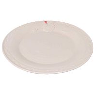 Biely keramický tanier Antic Line Hen, 25 cm