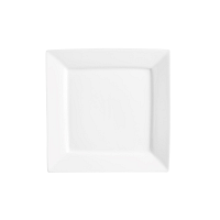 Biely porcelánový tanier Price & Kensington Simplicity, 18 x 18 cm