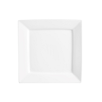 Biely porcelánový tanier Price & Kensington Simplicity, 25 x 25 cm
