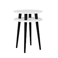 Biely príručný stolík s čiernymi nohami Ragaba UFO, Ø  45 cm