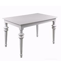 Biely rozkladací jedálenský stôl Durbas Style Torino, 190 × 95 cm