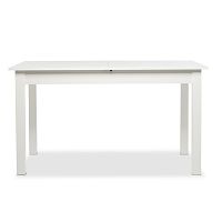 Biely rozkladací jedálenský stôl Intertrade Coburg, 70 × 140 cm