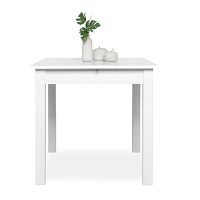Biely rozkladací jedálenský stôl Intertrade Coburg, 80 × 80 cm