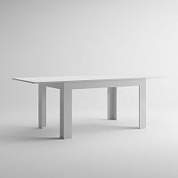 Biely rozkladací jedálenský stôl MobiliFiver Easy, dĺžka 140-220 cm