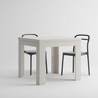 Biely rozkladací jedálenský stôl MobiliFiver Eldorado, dĺžka 90-180 cm