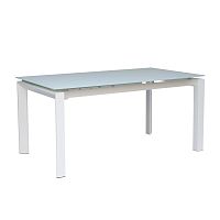 Biely rozkladací jedálenský stôl sømcasa Marla, 140 × 90 cm