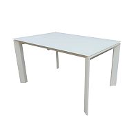 Biely rozkladací jedálenský stôl sømcasa Nicola, 140 x 90 cm
