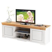 Biely TV stolík z borovicového dreva Støraa Larry
