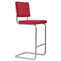 Červená barová stolička Zuiver Ridge Rib

