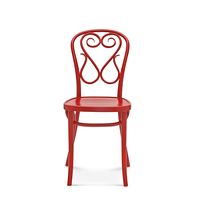 Červená drevená stolička Fameg Jesper