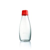 Červená sklenená fľaša ReTap s doživotnou zárukou, 500 ml