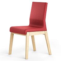 Červená stolička z dubového dreva Absynth Kyla