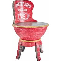 Červená stolička z mangového dreva Støraa Preston